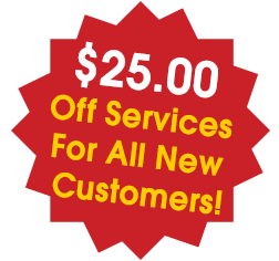 25 dollars off services for all new customers